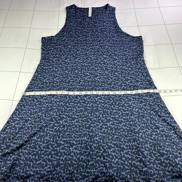 Athleta Dress Womens 2X Blue Santorini Thera Traverse Geo Sleeveless Swing Tank - Picture 9 of 10